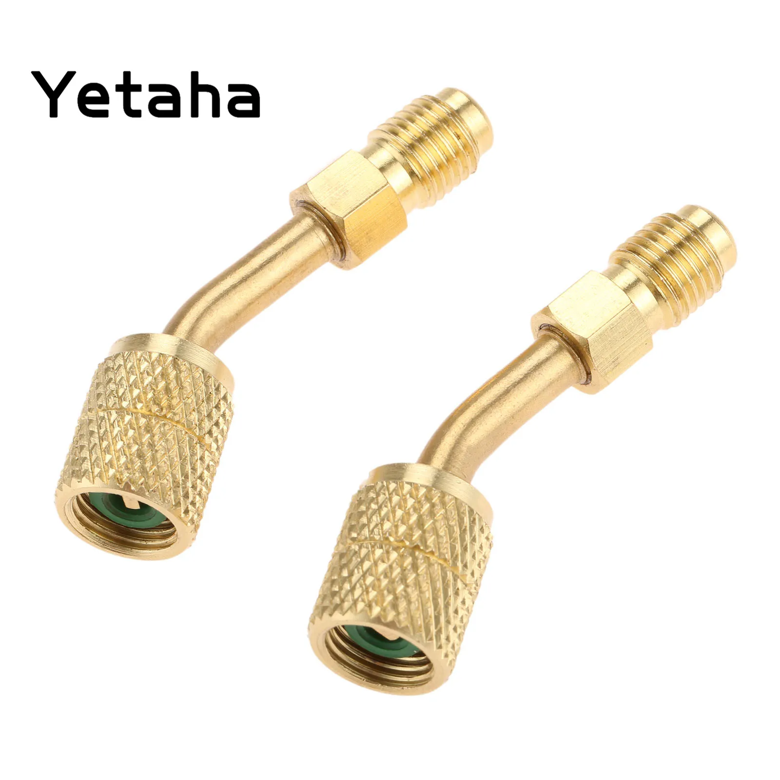 Yetaha 2 шт. R410A шланг для измерительных приборов угловой адаптер 1/4 &quotSAE кондиционер