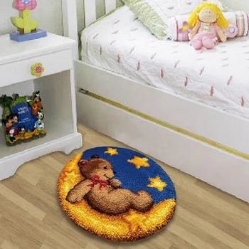 

Latch Hook Kits Latch Hook Rug Canvas Carpet Embroidery Crocheting Fomiaran Cross Stitch Knitted Needlework Knoopkussen Dieren