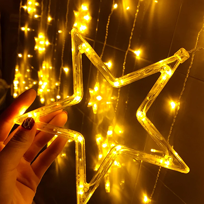 

YINUO CANCLE 2M Stars Garland Led String Light Waterproof Lights Led Decoration 8 Modes Holiday Christmas Fairy Curtain Light