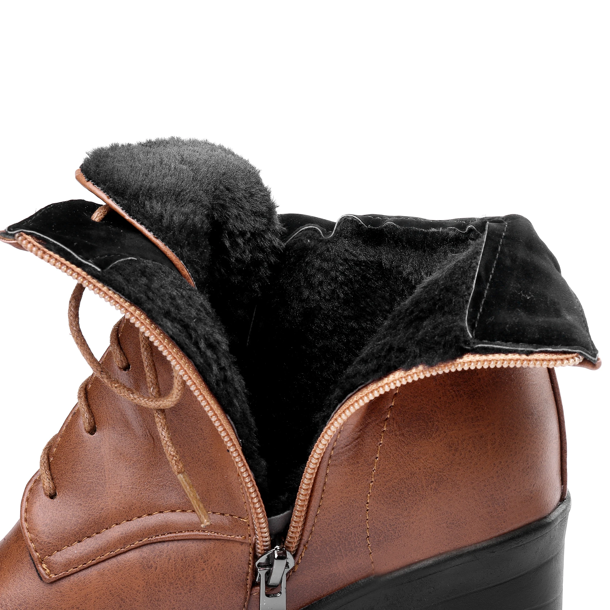 CDPUNDARI platform Ankle boots for women High heel boots Ladies Winter boots shoes woman botas mujer botte femme zapatos mujer
