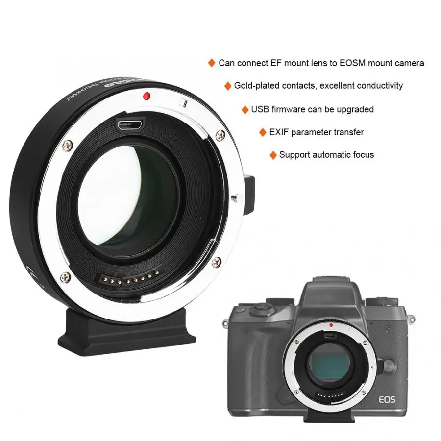 Макрокольцо Commlite EF-EOSM Booster 0.71x фокусное расстояние адаптер объектива для Canon EF объектив для EOSM Крепление камеры аксессуары