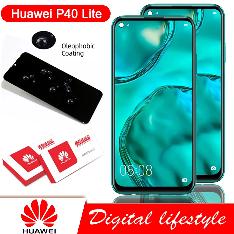 Оригинальный сменный дисплей 6 4 дюйма с рамкой для Huawei P40 Lite ЖК сенсорным экраном