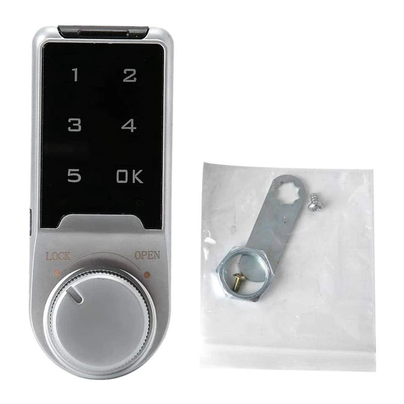 

Electronic Cabinet Lock, Press Screen Electronic Combination Lock Password for Office File Cabinet Lock Mail Box Metal Panel