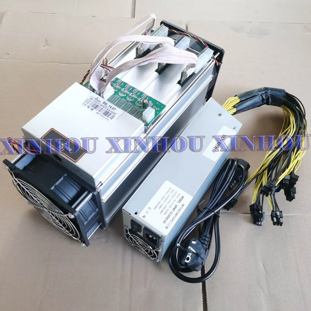 Аксессуары для майнинга ASIC AntMiner S9 14T SHA256 с блоком питания BTC экономичный чем T17 S17 T19