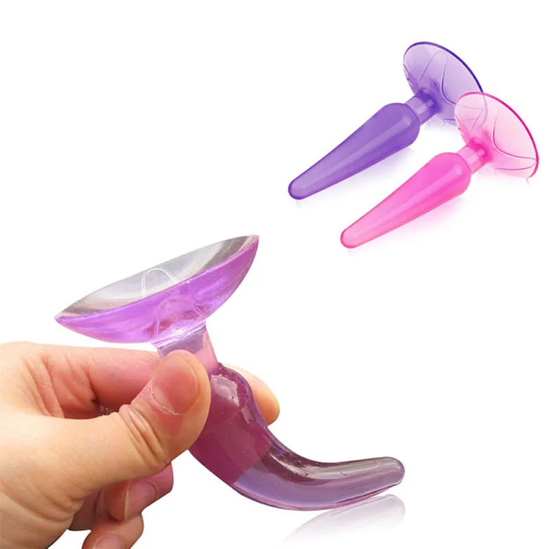 Силиконовая Анальная пробка присоска гладкое касание анальная с бусинами анус