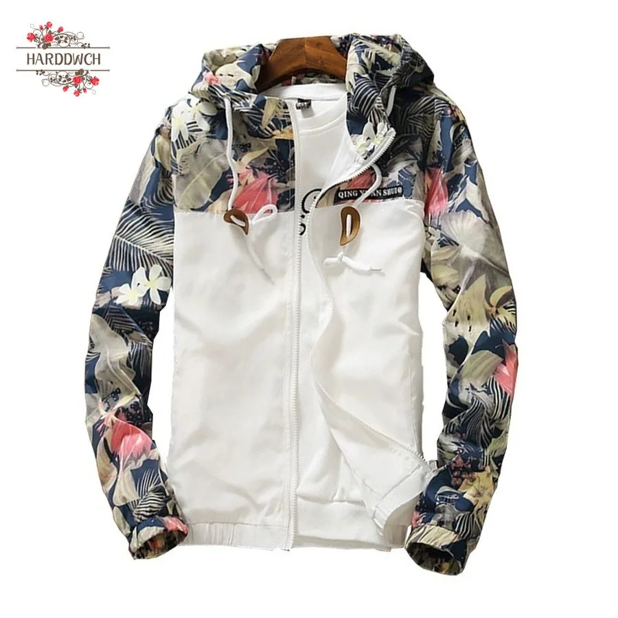 

Women Jackets Spring Autumn Hooded Jacket Print Patchwork Coats And Jackets Women Plus Size Casual Jacket Womens Windbreaker