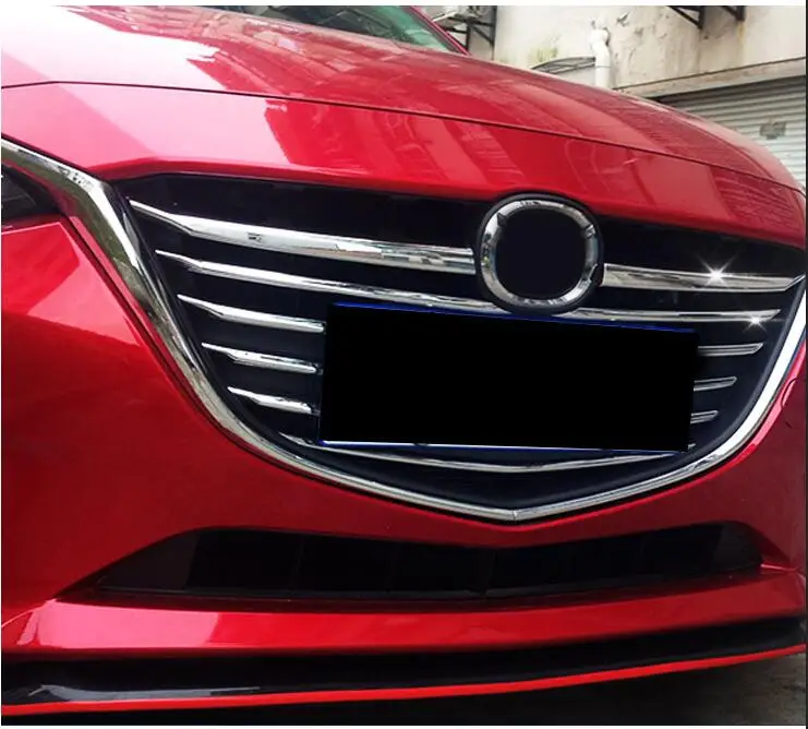 Передняя отделка решетки автомобиля-Стайлинг чехол для Mazda 3 Axela, ABS хром, 11 шт./компл., авто аксессуары