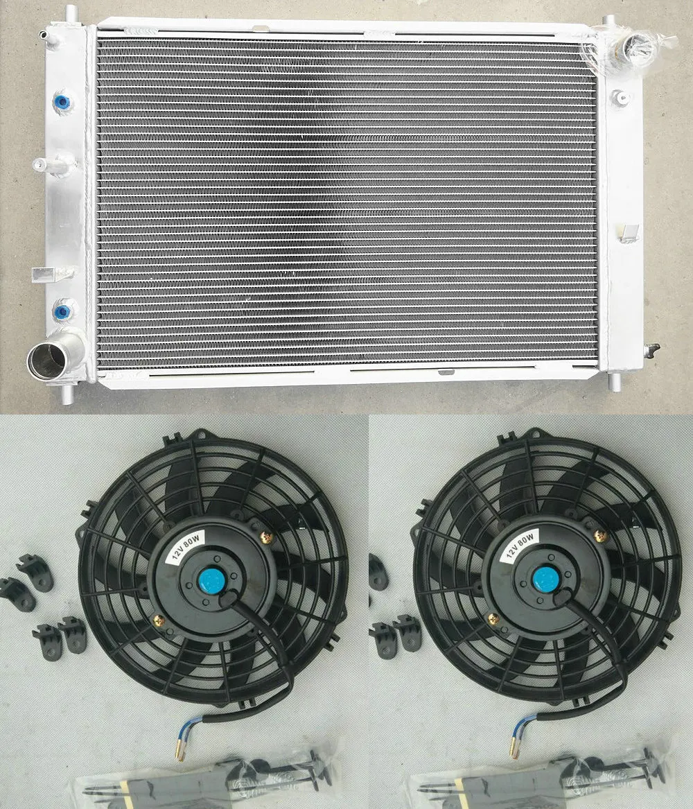 Алюминиевый радиатор для Ford Mustang GT/SVT V8 4.6L/5.4L AT 1997-2004+ вентиляторы 1998 1999 2000 2001 2002 2003 281Cu - Цвет: Radiator And 2 Fans