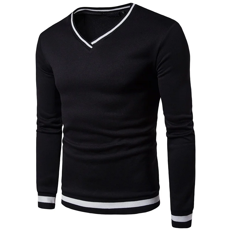 ZOGAA осень Новая мода Мужская О-образным вырезом Slim Fit Knittwear длинный рукав Футболка Пуловер Slim Fit Повседневная Минималистичная мужская верхняя одежда