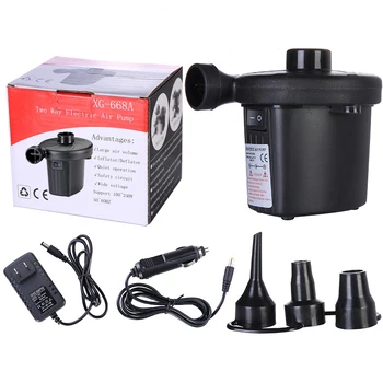 

Strong Power Electric Air Pump Quick-Fill Home Car Airpump w/ 3 Jets for Air Mattress Boat Pool Swimming Ring