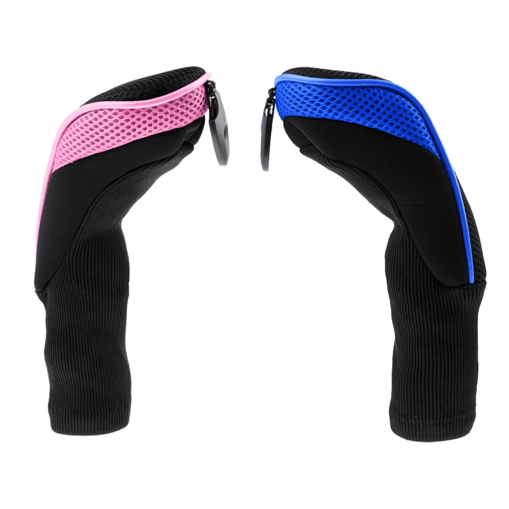 2Pcs Golf Accessories Hybrid Head Covers Rescue Headcovers Utility Club Protector w/ Interchangeable Number Tag