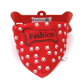 

Pet Supplies Hide Substance Large Dog Collar Leather Collar Printed Triangular Binder Bibs Small Dogs Dog Neck Ring