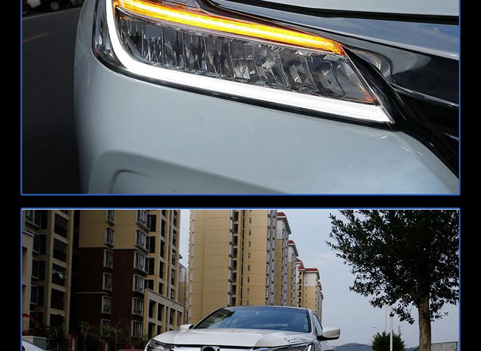 AKD тюнинг Автомобильные фары для Honda Accord G9.5- фары Полный СВЕТОДИОДНЫЙ DRL ходовые огни биксеноновый луч динамический сигнал