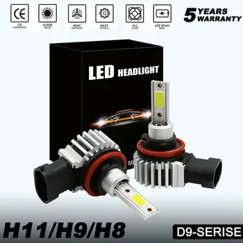 

2Pcs Universal COB 9005 CAN-BUS LED Car Headlights Auto Headlamp Bulb H1 H3 H7 H8 H9 H11 9005 9006 H4 Dual Beams Led Fog Light