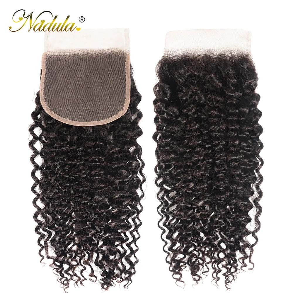 

Nadula Hair Culry Lace Closure 5*5 inch Free Part Closure Brazilian Remy Human Hair Closure Free Shipping