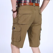 Мужские шорты из 111% хлопка с несколькими карманами в стиле милитари, мужские камуфляжные шорты, 5 цветов