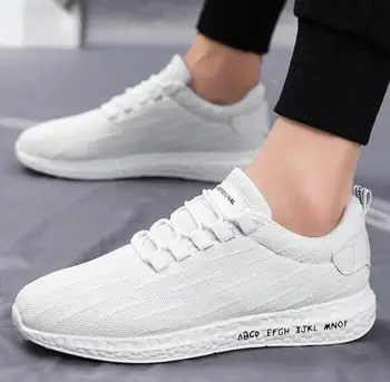 

Sneakers Men 2019 Air Mesh Breathable Lace Up Solid Men Trainers Shoes Hot Sale Outdoor Walking Casual Shoes for Men
