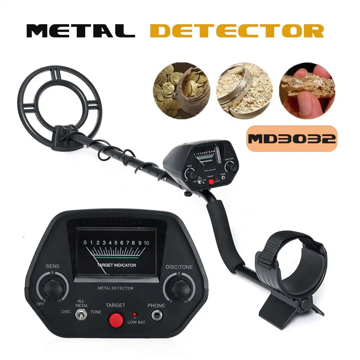 

MD303 Professional Underground Metal Detector Gold Detectors LCD Display Sound Treasure Hunter Tracker Finder Portable