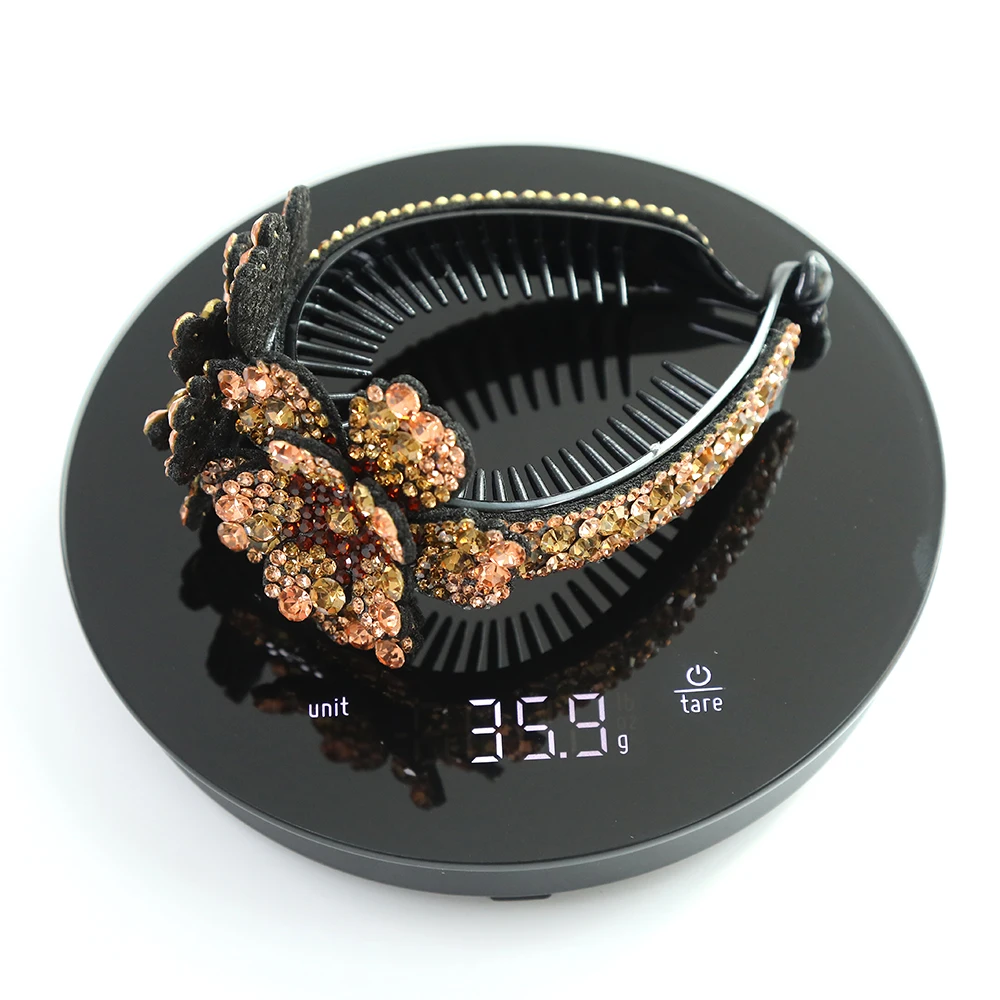 Haimeikang New Ponytail Hair Claws Women Headwear Rhinestone Fashion Flower Hairpin Hair Barrettes Twist Clip Hair Accessories