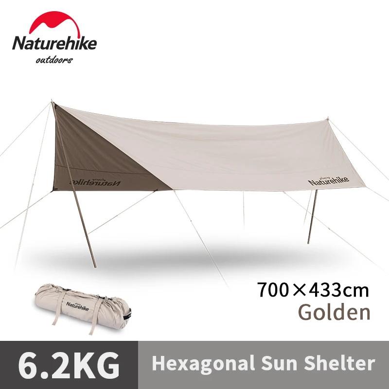 Большой шестиугольный навес Naturehike 5-8 человек хлопковая ткань Солнцезащитная