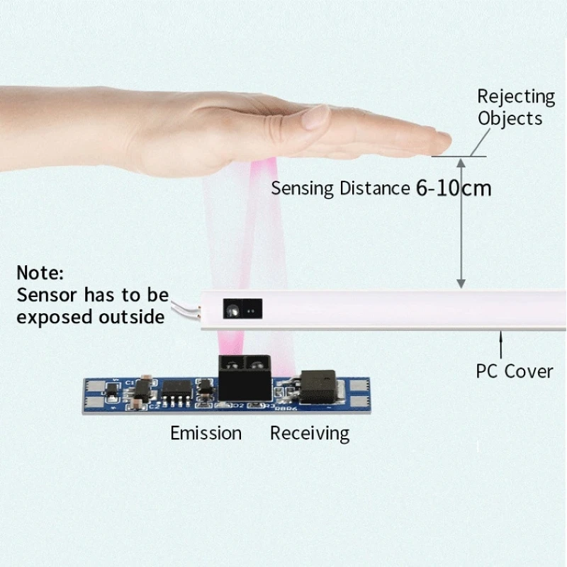 Sensor proximidad IR para tira de led