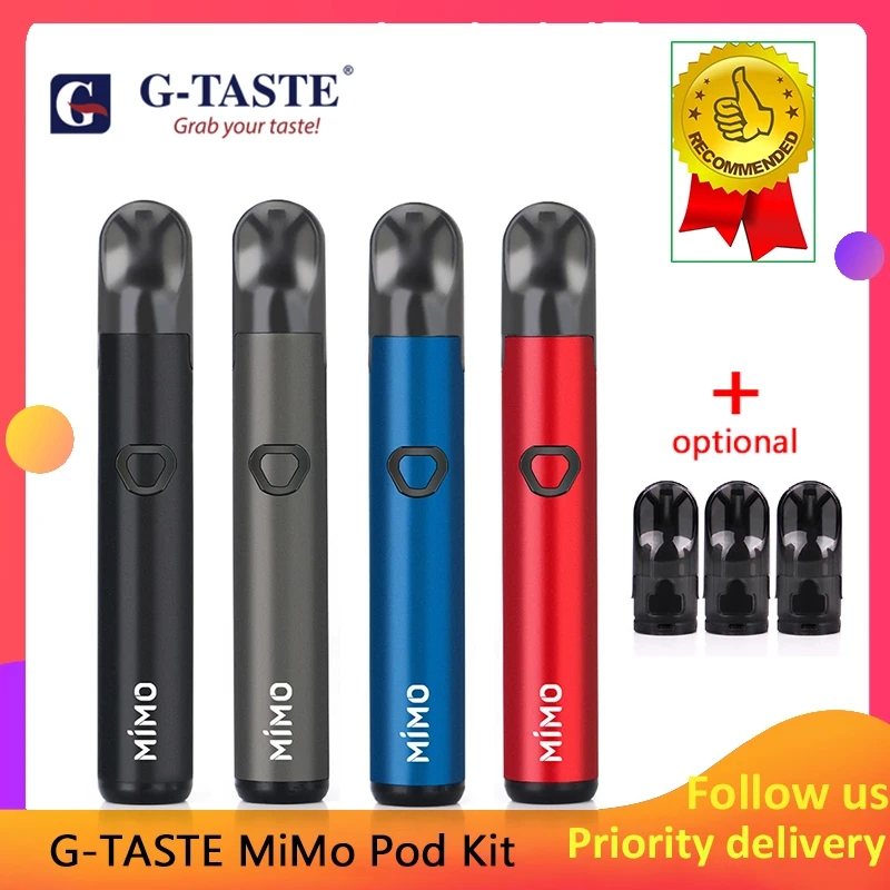 Pod Vape kit G taste Mimo pod 450 мАч встроенный аккумулятор 1 3 мл емкость бокового наполнения