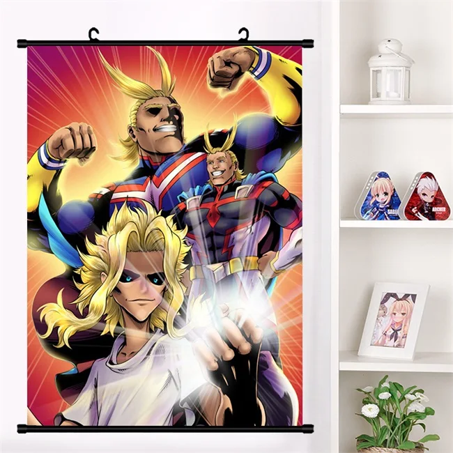 Аниме Boku no My Hero Academy All Might настенный плакат Otaku коллекция домашнего декора арт-подарки - Цвет: Q