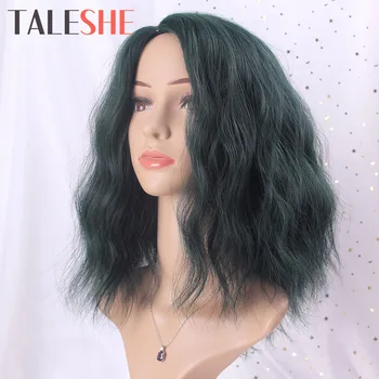 

Mix Green Black Water Wave Synthetic Wig Lolita Short Bob Wig for Women Cosplay Hair Wigs American Style Blonde Blue Brown Pink