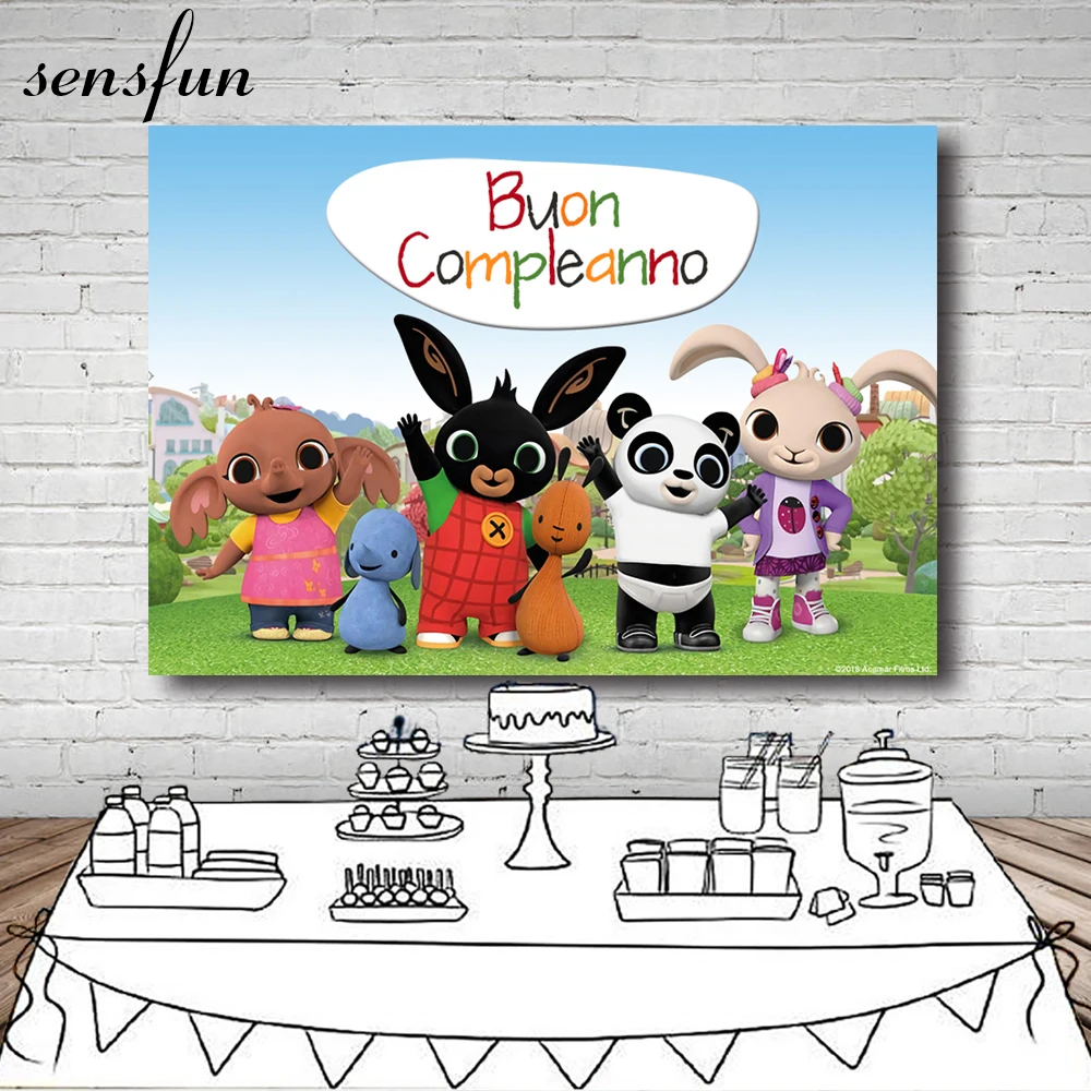 Декорации для фотостудии Sensfun Bing Bunny Мультяшные детские фоны на 1 й день