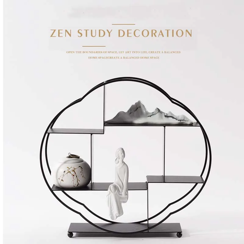 YILUNXI New Modern style model room porch decoration office study metal storage display Book shelf soft decorations | Дом и сад