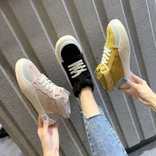 Женская дышащая замшевая обувь с высоким берцем; женская обувь; кроссовки на скрытой платформе, визуально увеличивающие рост; прогулочная обувь разных цветов; E15-58