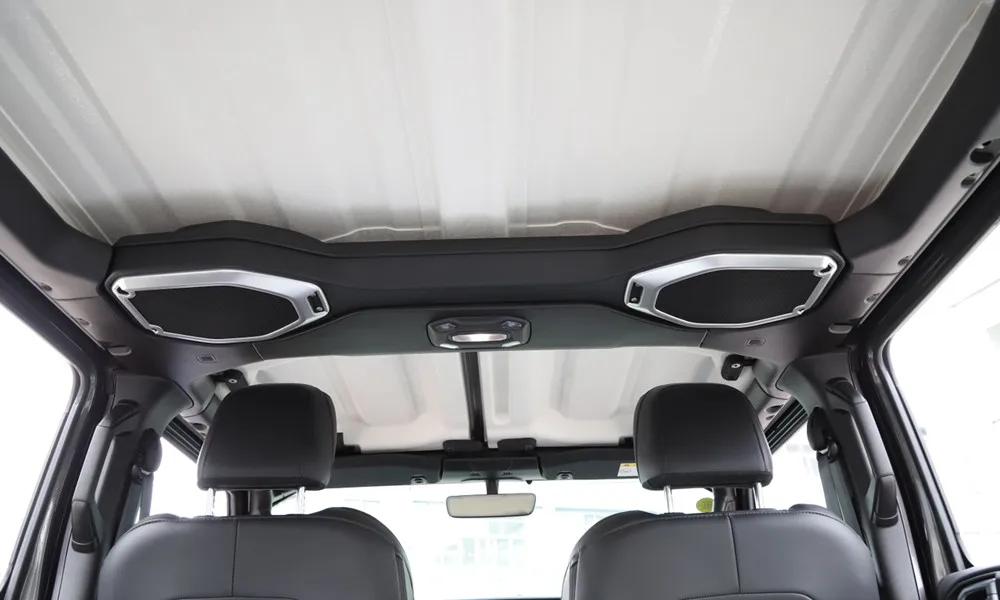Интерьерные молдинги Sansour для Jeep Wrangler jl, кровельный динамик, децерационное кольцо, автомобильная Наклейка ABS для Jeep Wrangler jl