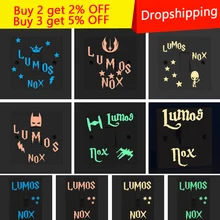 Мультфильм DIY Lumos nox люминесцентный Переключатель стикер светится в темноте звезда Наклейка на стену s для детской комнаты украшение домашний декор