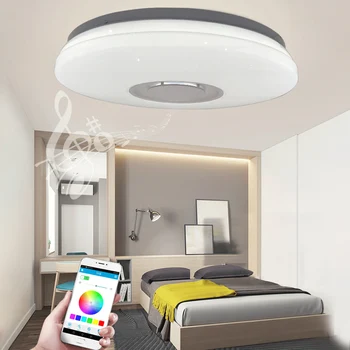 

12W/24W/36W/72W Music Led Ceiling Light Lamp Starry RGB Flush Mount Round Music With Bluetooth Dimmable Color Changing Light