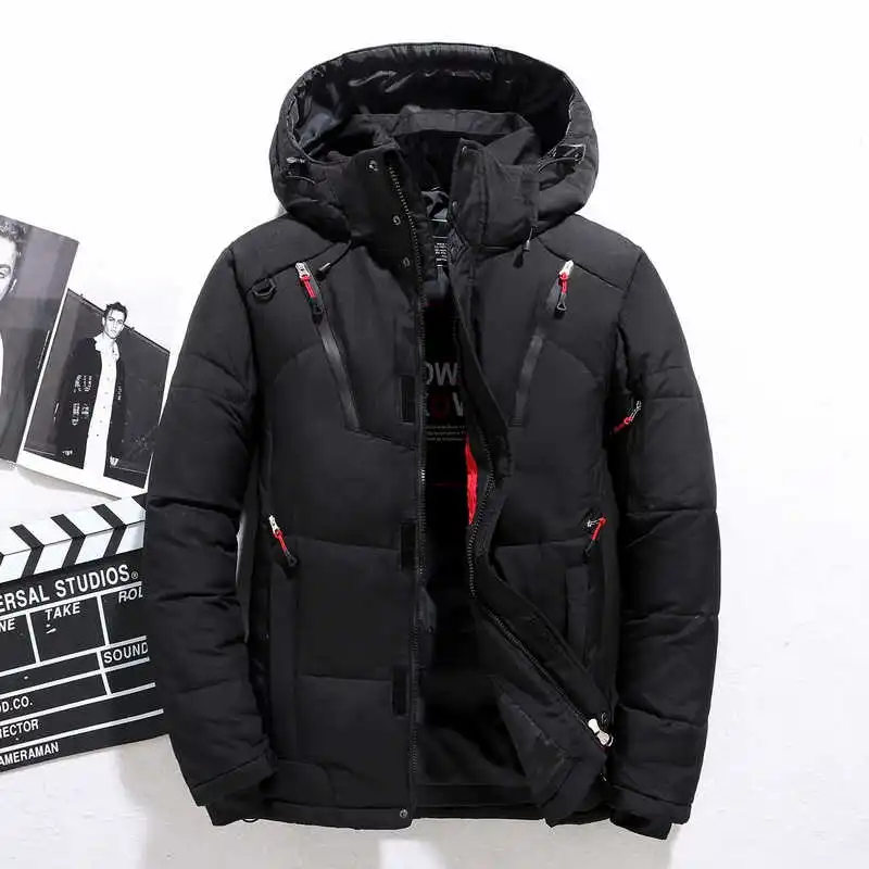 Down Hooded Climbing Oversize Men's Warm Jacket Snow Duck Winter Ski Coat