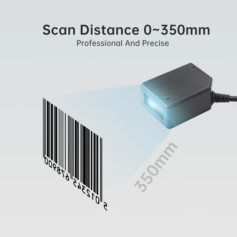 TEKLEAD RS232 Serial USB Barcode Scanner CCD/2D/QR bar code Reader Mini Automatic Scan Module for Kiosks Mobile Payment