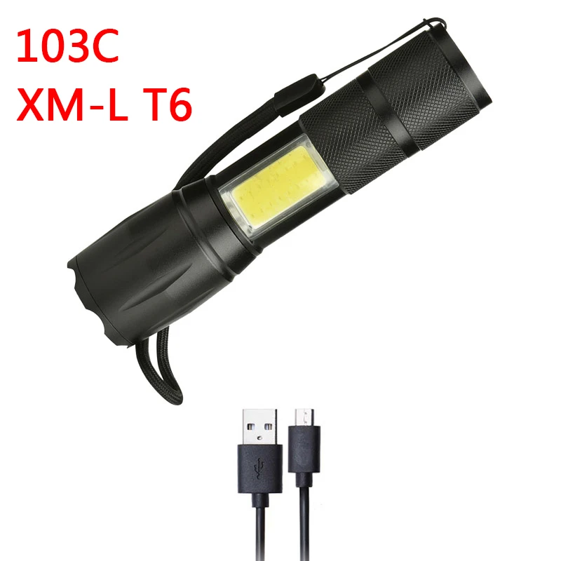 FX-DZ50103C светодиодный фонарик XHP70.2 и XM-L-T6 COB 4 режима 5000лм фонарик Micro USB порт масштабируемый фонарь для кемпинга - Испускаемый цвет: Option A