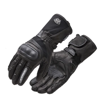 

Touchscreen Leather Motorcycle Gloves Racing Gloves Waterproof Windbreak Protect Warm Winter Racing Touch Screen Long Glove