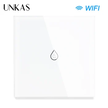 

UNKAS EU/UK/US Wifi Smart Wall Switch Touch Glass Panel Tuya Smart Life APP Wireless Control With Amazon Alexa Google Home