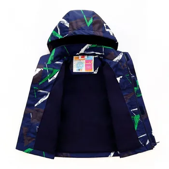 

Children Polar Fleece Jackets 2019 Autumn/Winter Waterproof Windbreaker Kids Hoodies Outerwear Coat For Boys 3-12 Years Clj420