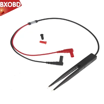 

S SMD SMT Chip Test Clip Lead Probe Multimeter Meter Tweezer Capacitor Resistance P0.05 LCR Bridge Test Clip