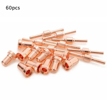 

60 Pcs/Set Extended Long Tip Electrode &Nozzles For PT31 LG40 40A Plasma Cutter