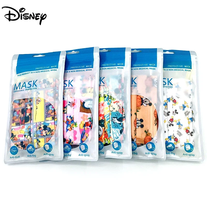 

Disney Mickey Cartoon Pattern Adult Child Mask 3 Layer Non Woven Protective Disposable Face Mouth Mask Fashion Breathable Masque