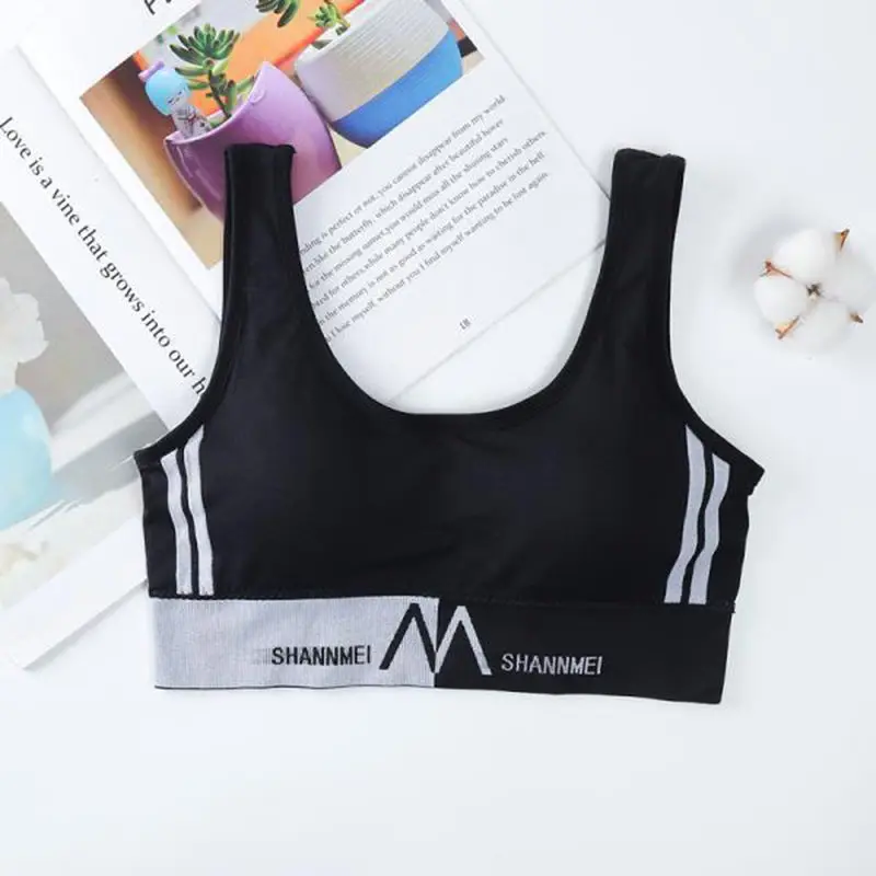 Women's Cotton Underwear Lace Top Sports Bra Girls Comfort Fashion Tank Up Seamless Sports Top Brassiere Sexy Tube Tops