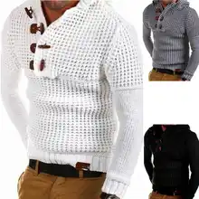 Knitwear Top Pullover Men's Knitted Jumper Casual Winter Hooded Sweater Cardigan