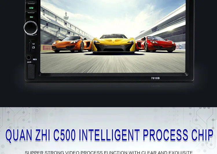 Автомобильная семейная 7018B Автомобильная Радио 2 din Автомобильная стерео " HD Bluetooth FM аудио MP5 плеер 2din Авторадио Поддержка камеры заднего вида
