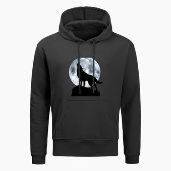 

Cool Moon Wolf Print Hoodies Men Fashion Design Hoodie Sweatshirt Mens Casual Autumn Winter Hip Hop Hoodies Harajuku Streetwear
