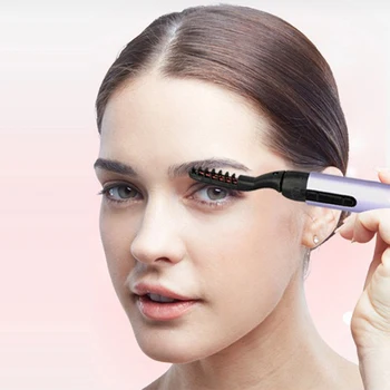 

Electric Heated Eyelash Curler Long Lasting Eyelash Perming Curling Extension Pink/Purple Pen Style Mini Eye Lash Brush Cosmetic
