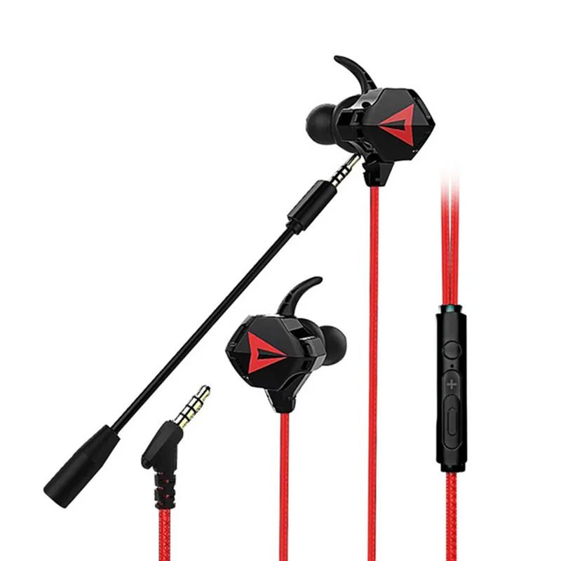Wired Gaming earphone for pubg mobile 3.5mm Stereo Surrounding headphones noise reduction Vibration with Microphone gamer | Электроника