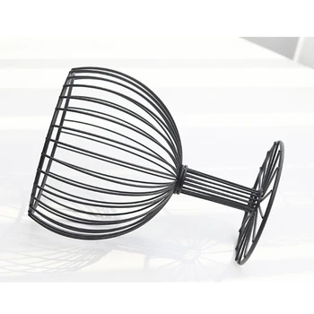 

Fruit Basket Organizer Tray Wine Glass Shape Candy Snacks Nuts Vegetable Creative Home Living Room Holder Table Storage Box